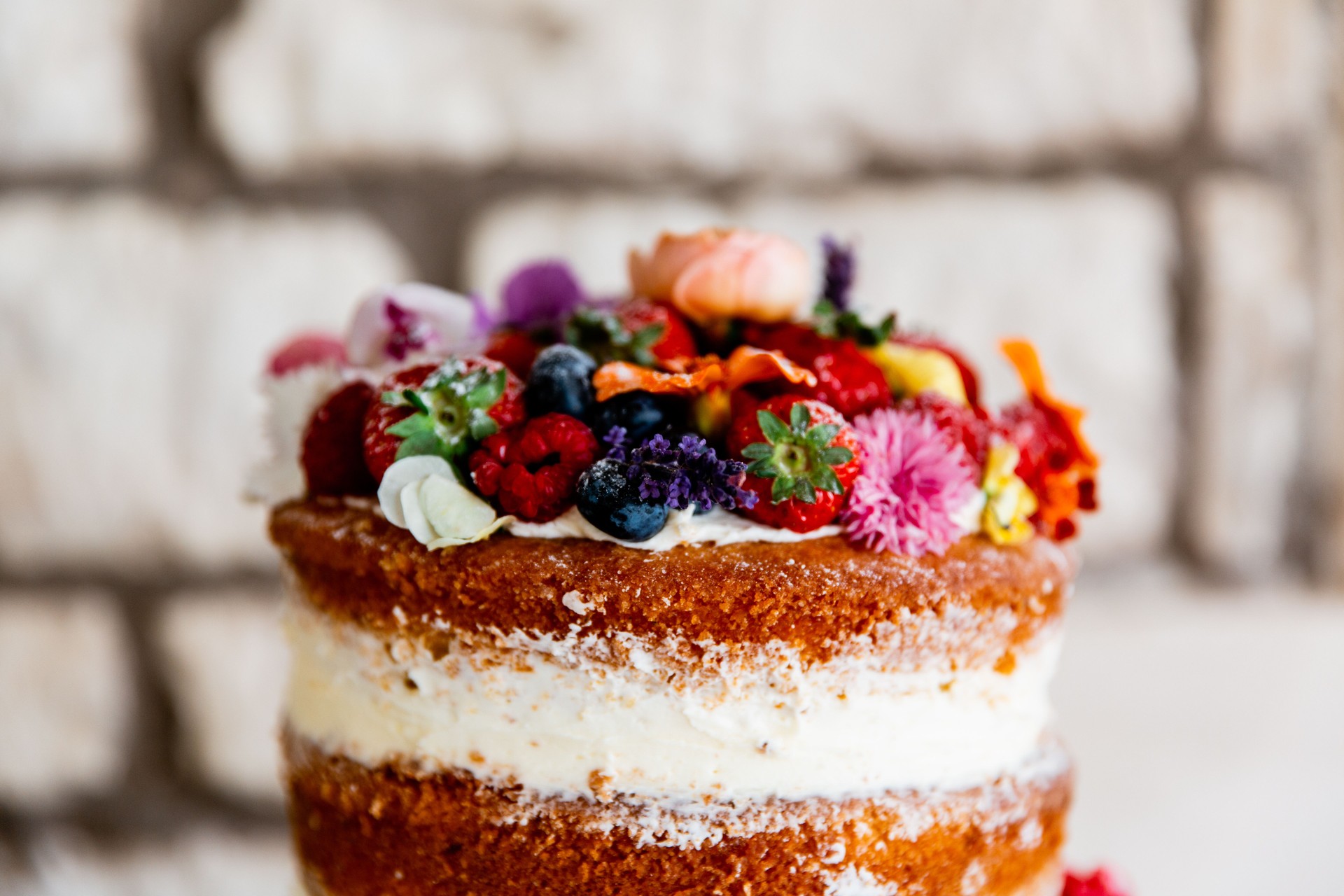 Fruit based wedding cake
